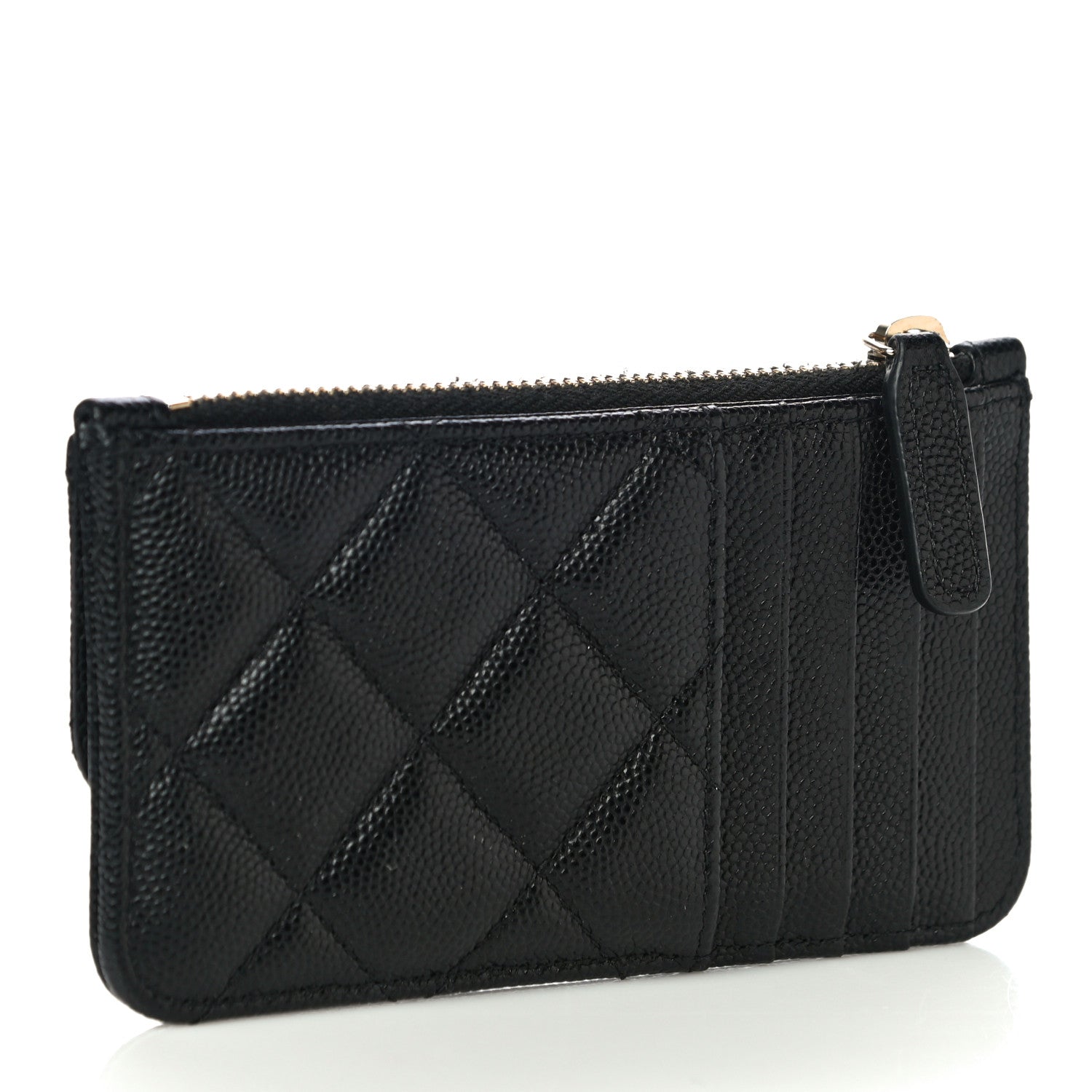 Chanel Caviar Quilted Flap Zip Card Holder Black 3 of 11