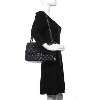 Chanel Caviar Quilted Jumbo Double Flap Black 2 of 9