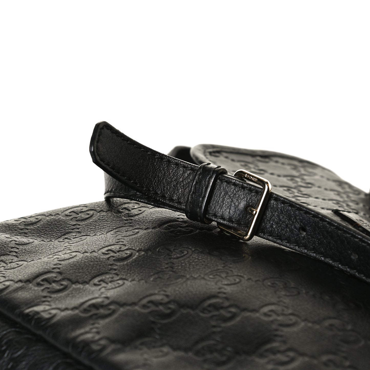 Guccissima Small Flap Messenger Bag Black