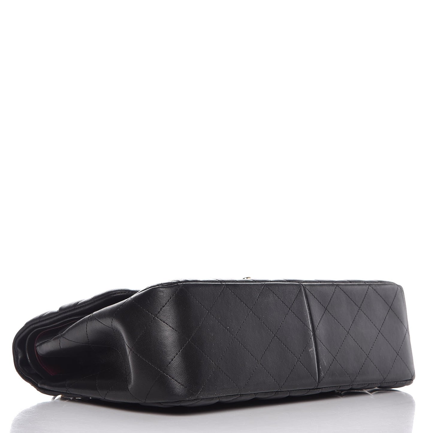 Lambskin Quilted Jumbo Double Flap Black