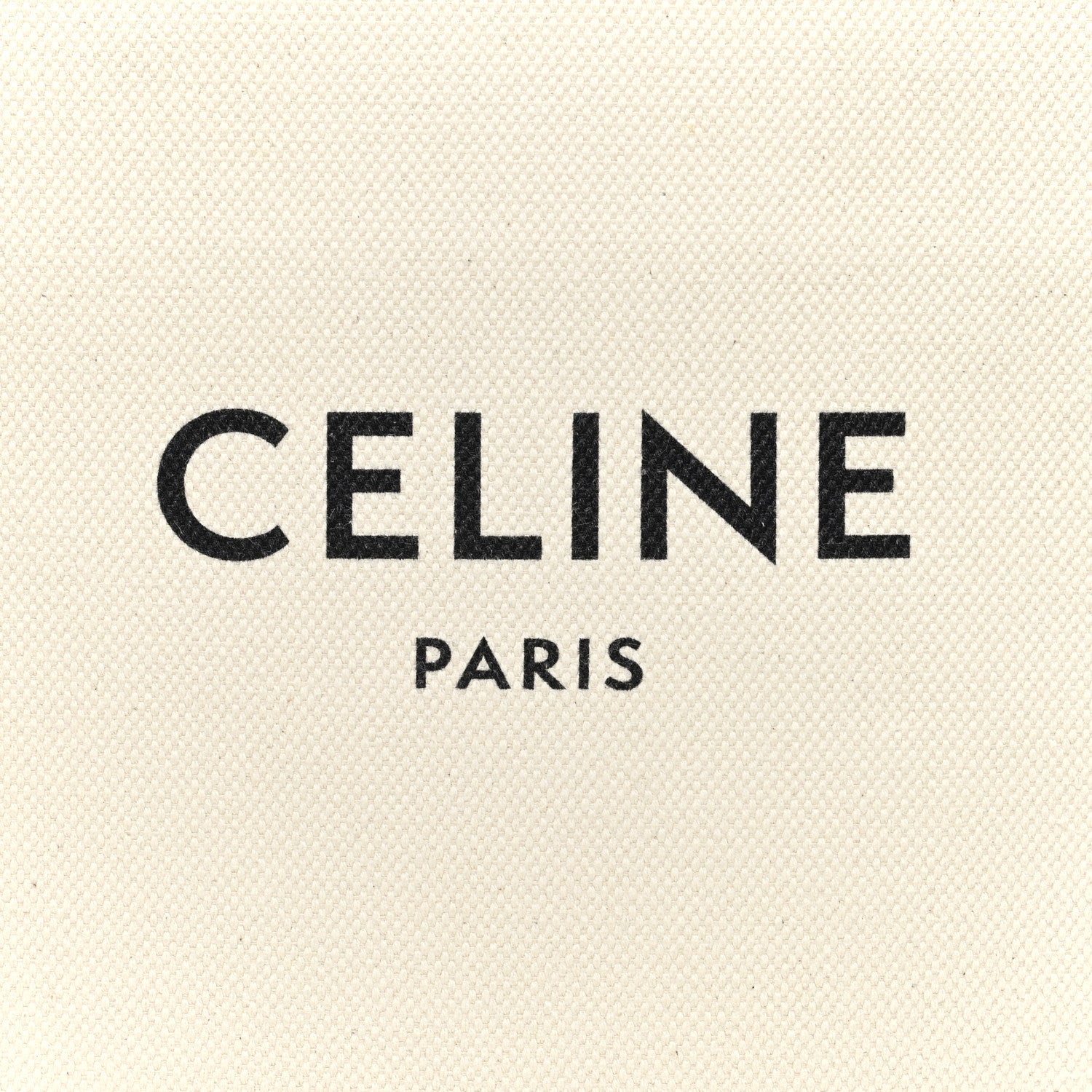 Celine Canvas Calfskin Logo Print Small Vertical Cabas Natural Tan 7 of 9