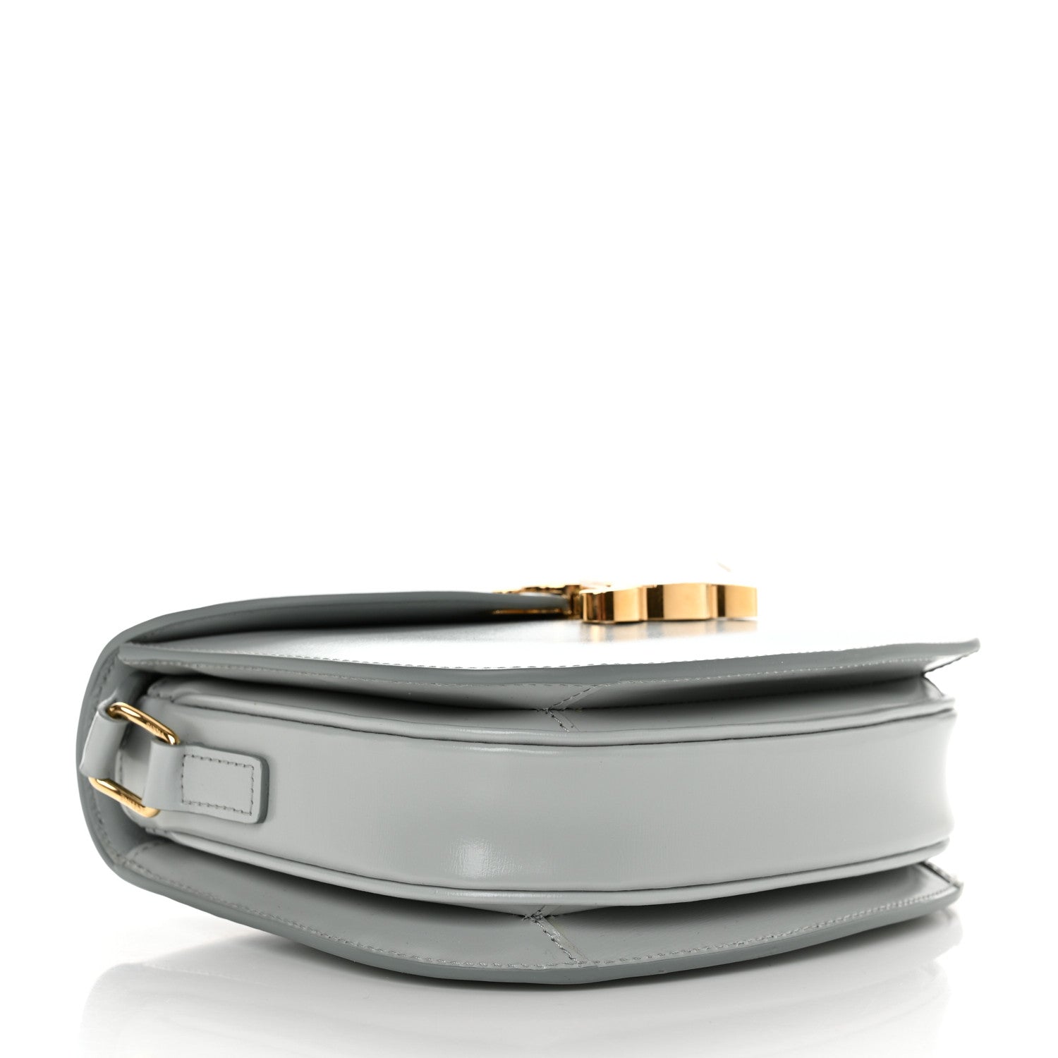 Celine Shiny Calfskin Besace Clea Triomphe Blue Gray 4 of 10