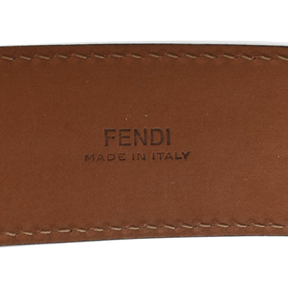 Fendi Vitello Grace Light Micro FF Embossed Belt 80 32 Asfalto Black 3 of 6