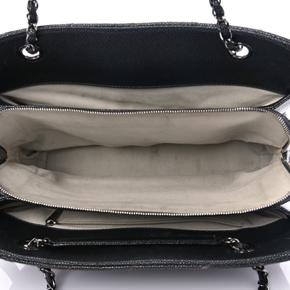 Chanel Metallic Caviar Quilted CC Tote Dark Silver 5 of 15