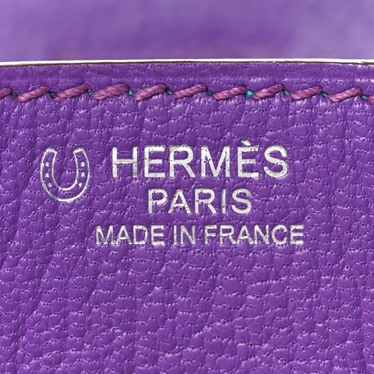 Hermes Chevre Horseshoe Birkin 30 Parme Bleu Aztec 24 of 35