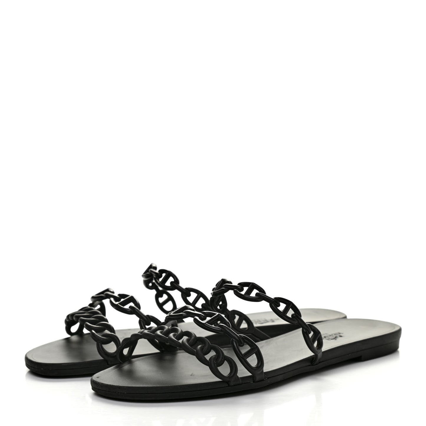 Rubber Chaine d'Ancre Rivage Sandals 38 Black