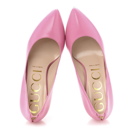 Gucci Malaga Kid GG Split Back Pumps 38.5 Pink Tropical Flower 2 of 7