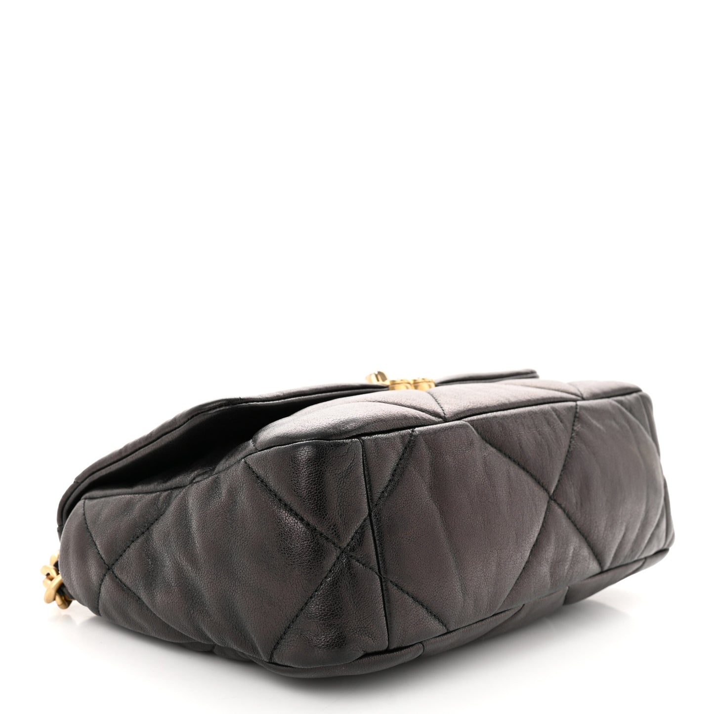 Lambskin Quilted Medium Chanel 19 Flap Black