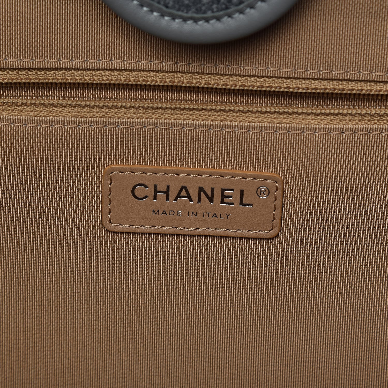 Chanel Wool Felt Large Deauville Tote Grey Beige 6 of 11