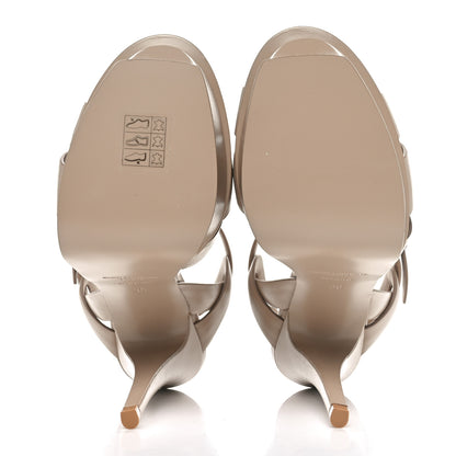 Saint Laurent Calfskin Tribute 105 Platform Sandals 36 Nude 5 of 8