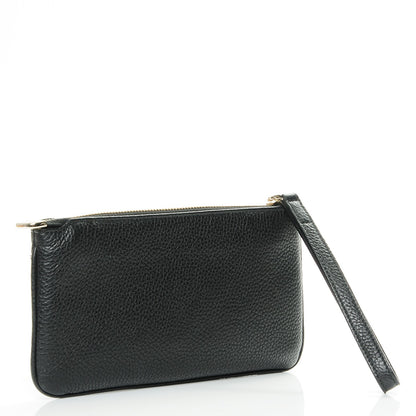 Gucci Pebbled Calfskin Soho Wristlet Black 3 of 7