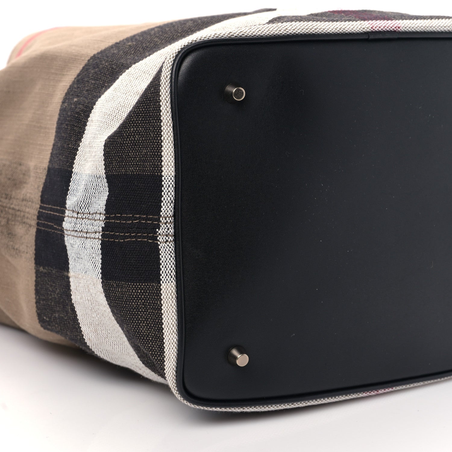 Burberry Canvas Mega Check Medium Susanna Hobo Black 8 of 9