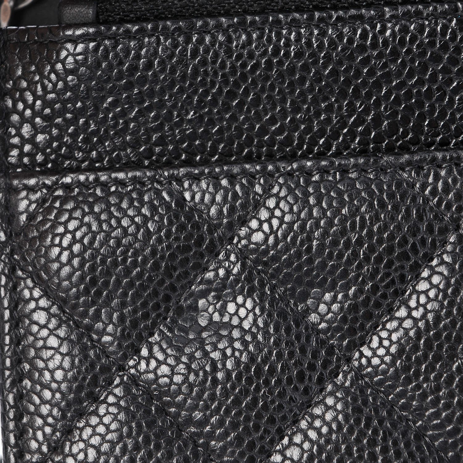 Chanel Caviar Quilted Boy Wallet On Chain WOC Black 10 of 11
