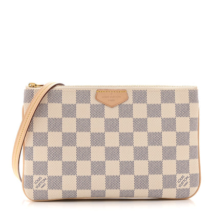 Louis Vuitton Damier Azur Double Zip Pochette 1 of 12