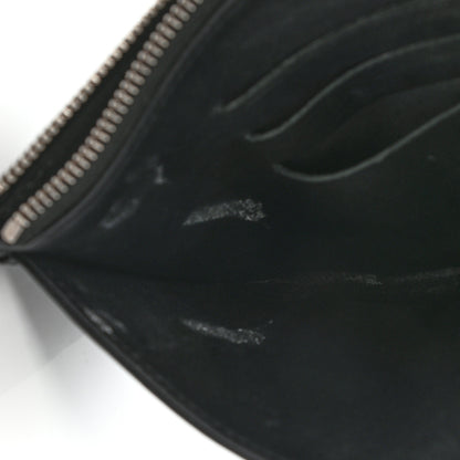 Chanel Goatskin Camellia Embossed Zip Pouch Black 8 of 9