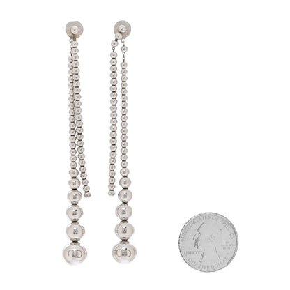 Christian Dior Metal Bead Drop Earrings Silver 2 of 6