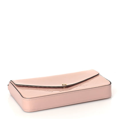 Louis Vuitton Vernis Felicie Chain Wallet  Rose Ballerine 3 of 9