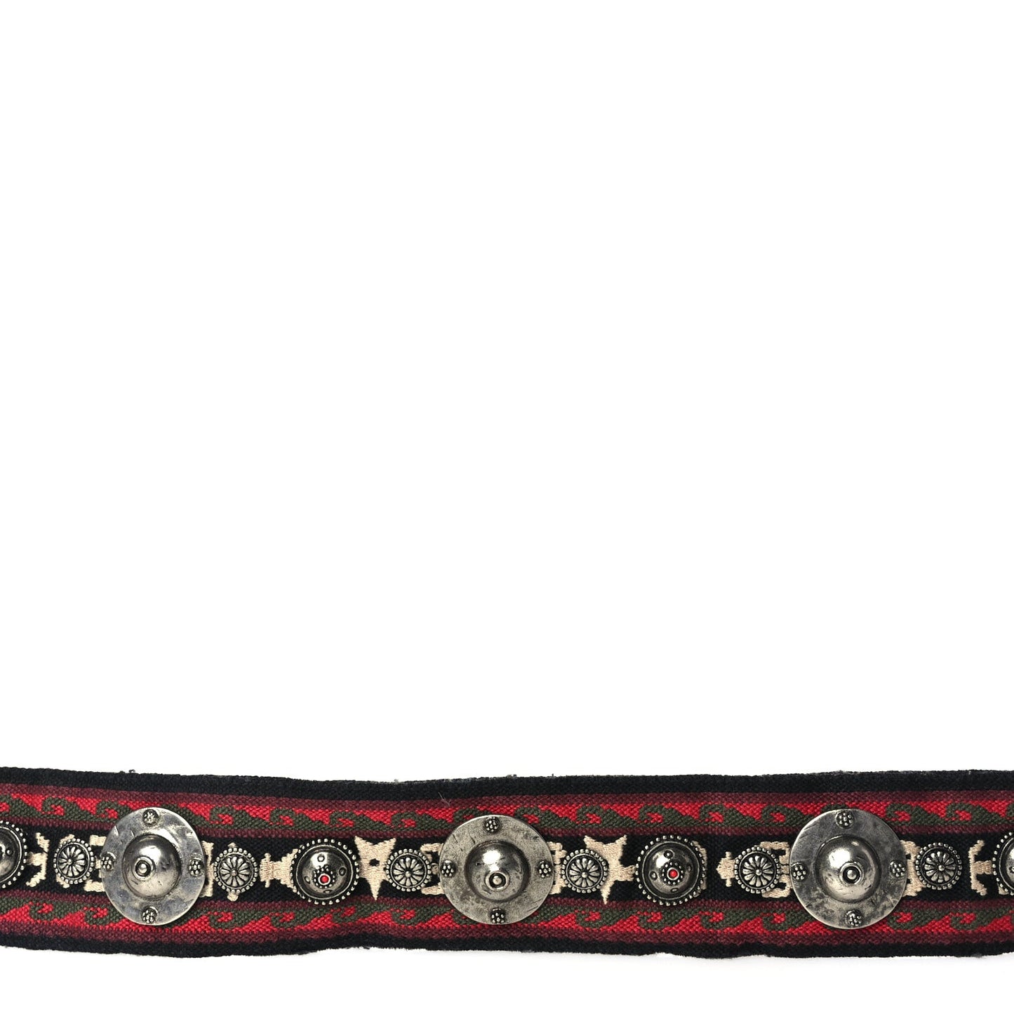 Canvas Embroidered Studded Bohemian Shoulder Strap Red