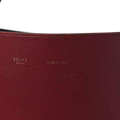 Celine Shiny Smooth Calfskin Small Twisted Cabas Dark Ruby Navy 8 of 23