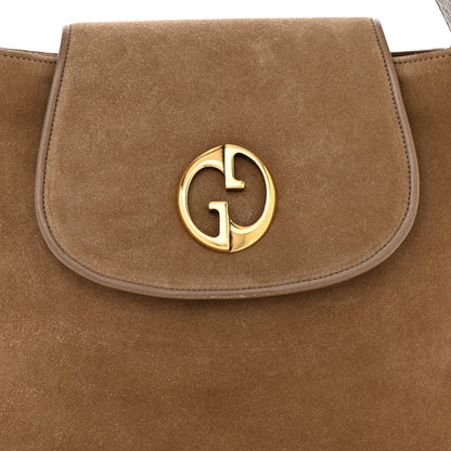 Gucci Suede Cudu Medium 1973 Shoulder Bag Marron Glace 7 of 9