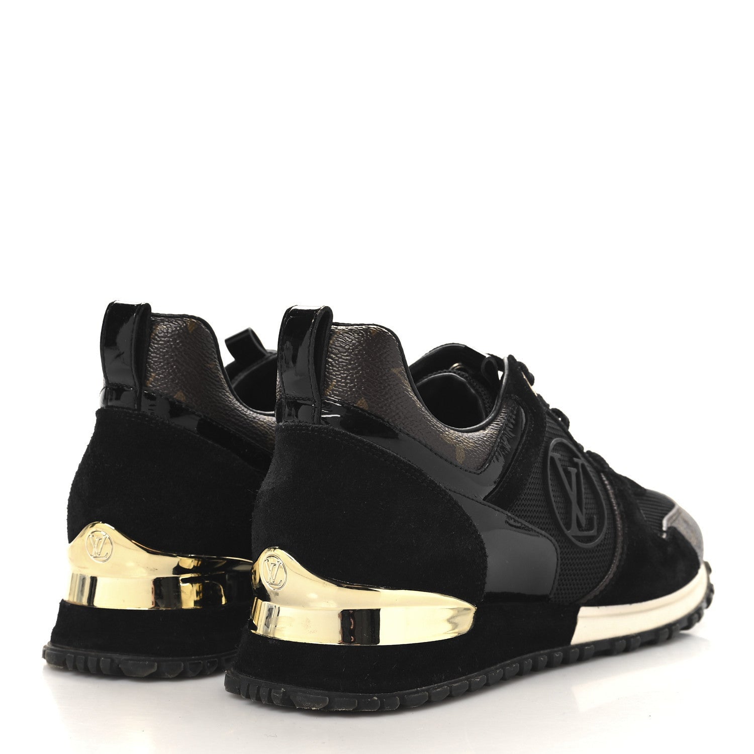 Louis Vuitton Suede Monogram Run Away Sneakers Black 5 of 7