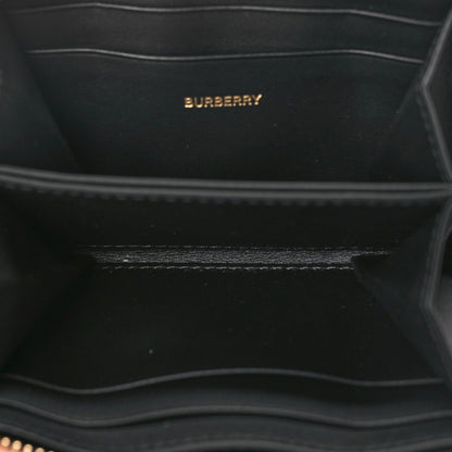 Burberry House Check Grainy Calfskin Mini Zip Around Wallet Black 6 of 6
