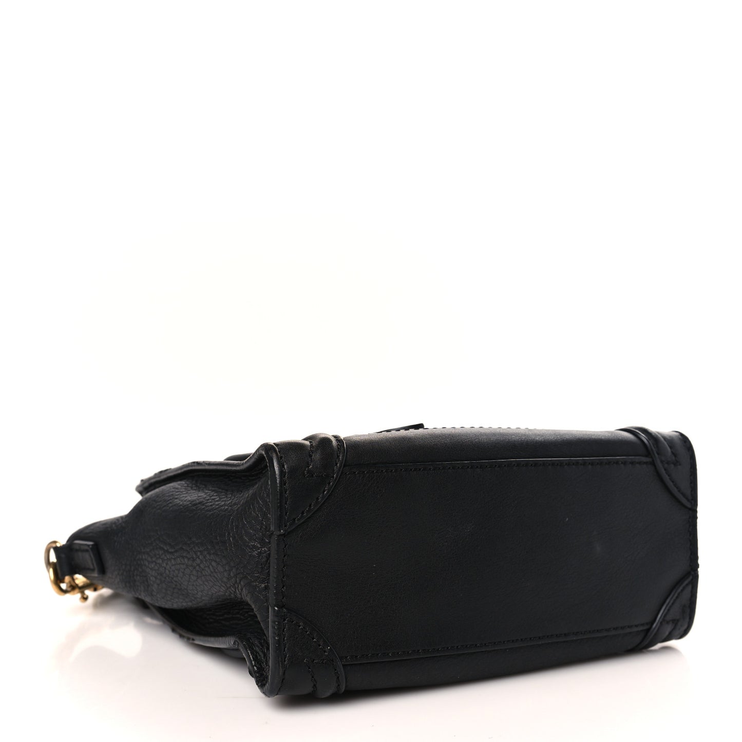 Pebbled Calfskin Nano Luggage Black