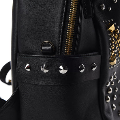 MCM Smooth Calfskin Radial Studded Stark Small Backpack Black 22 of 26