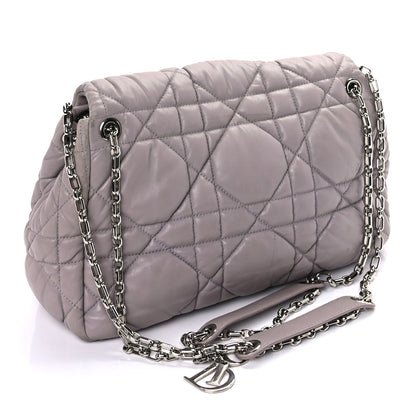Christian Dior Lambskin Cannage Small Milly La Foret Shoulder Bag Grey 2 of 8
