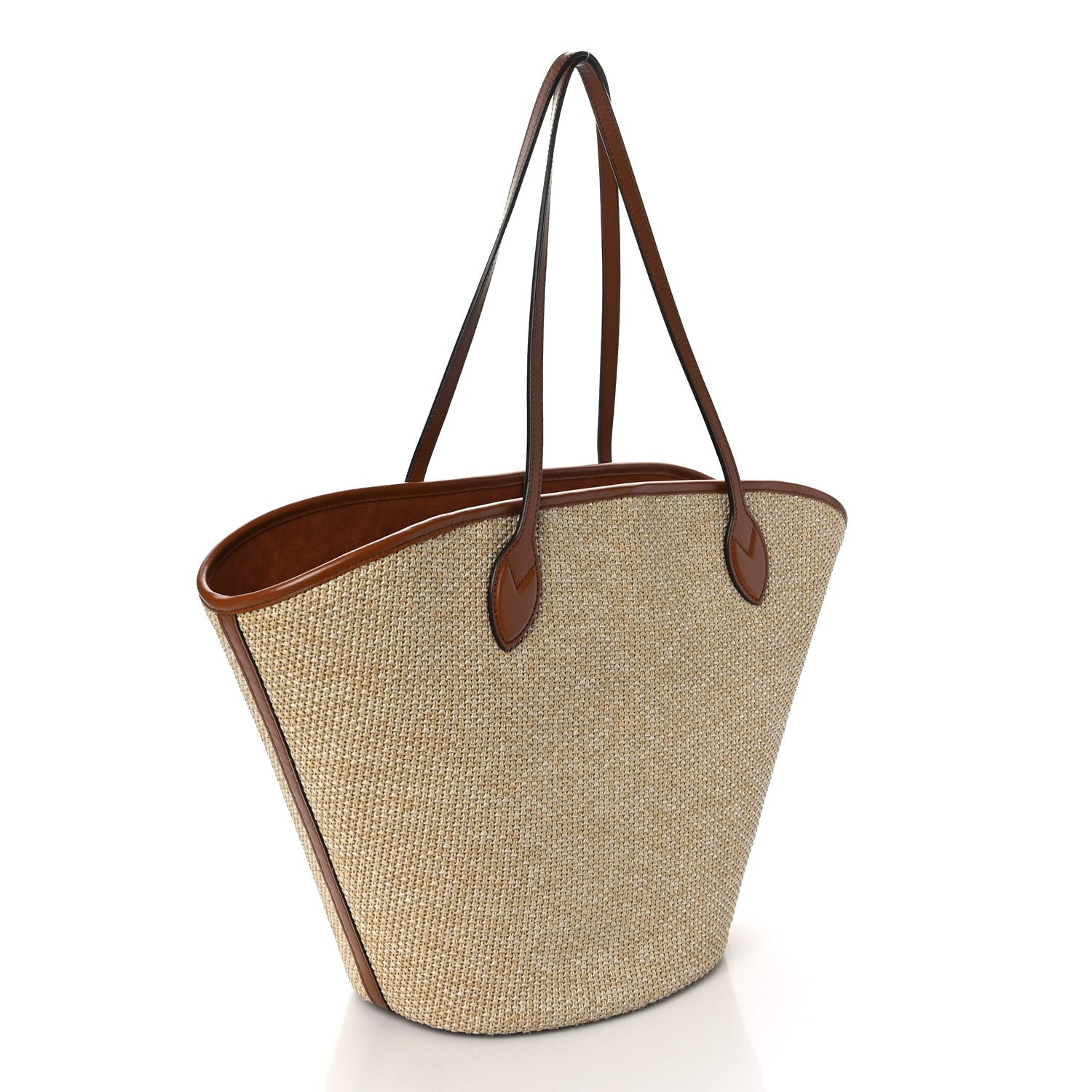 Louis Vuitton Raffia Saint Jacques Tote Caramel 4 of 9