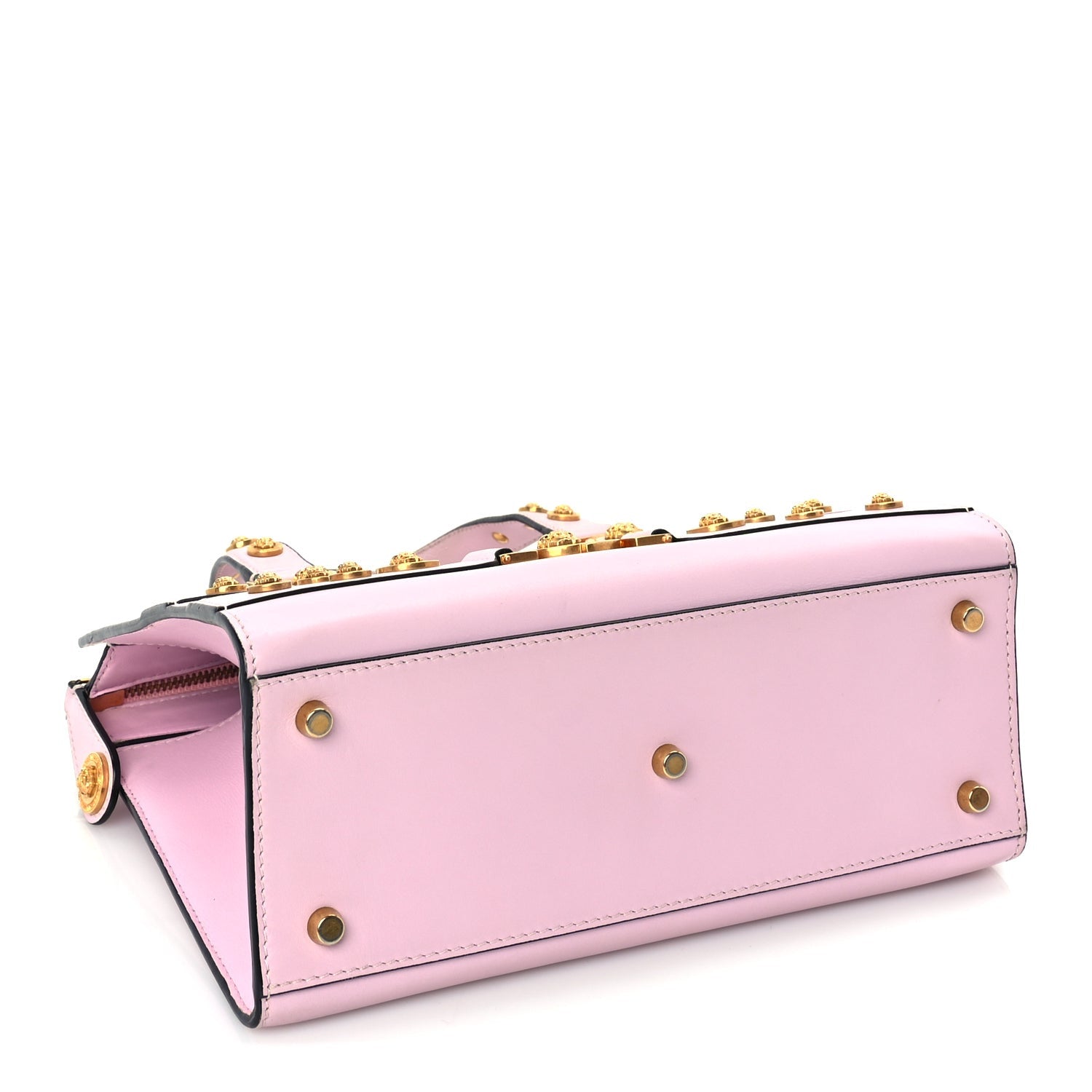 Versace Calfskin Medusa Stud Tribute Tote  Pink 3 of 8