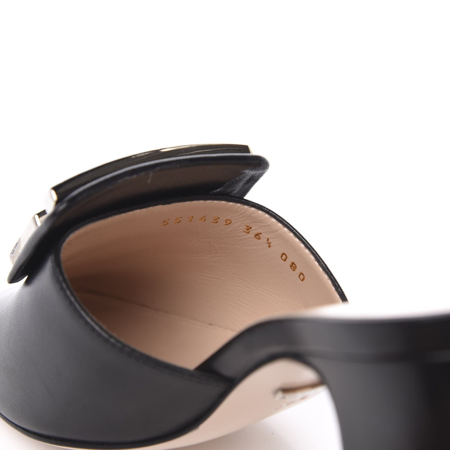 Gucci Malaga Kid Crystal Square G Madelyn Mules 36.5 Black 8 of 9