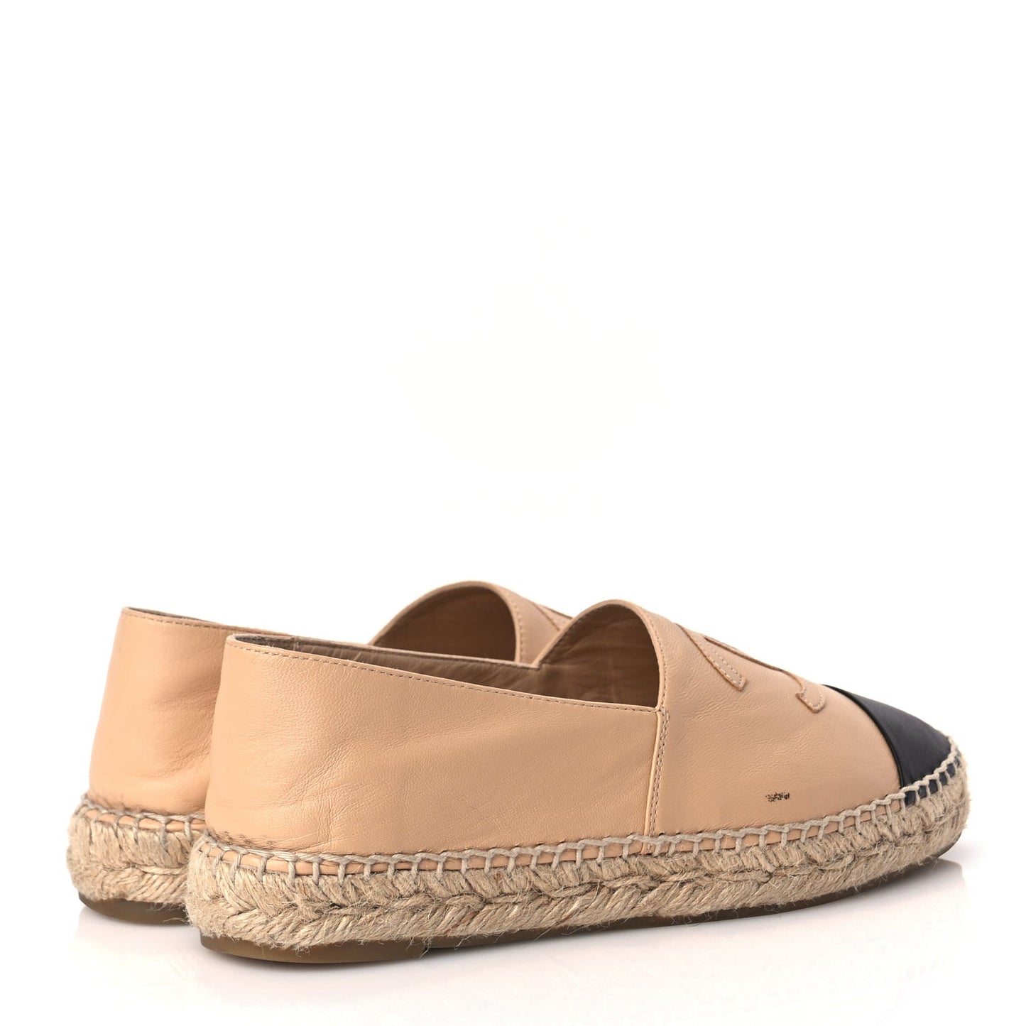 Lambskin CC Espadrilles 37 Beige Black