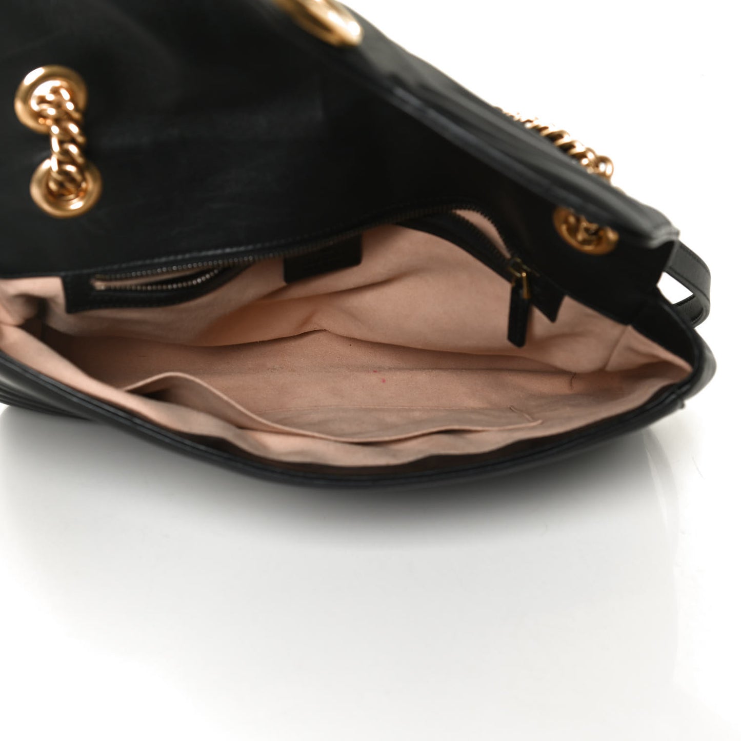 Calfskin Matelasse Medium GG Marmont Shoulder Bag Black