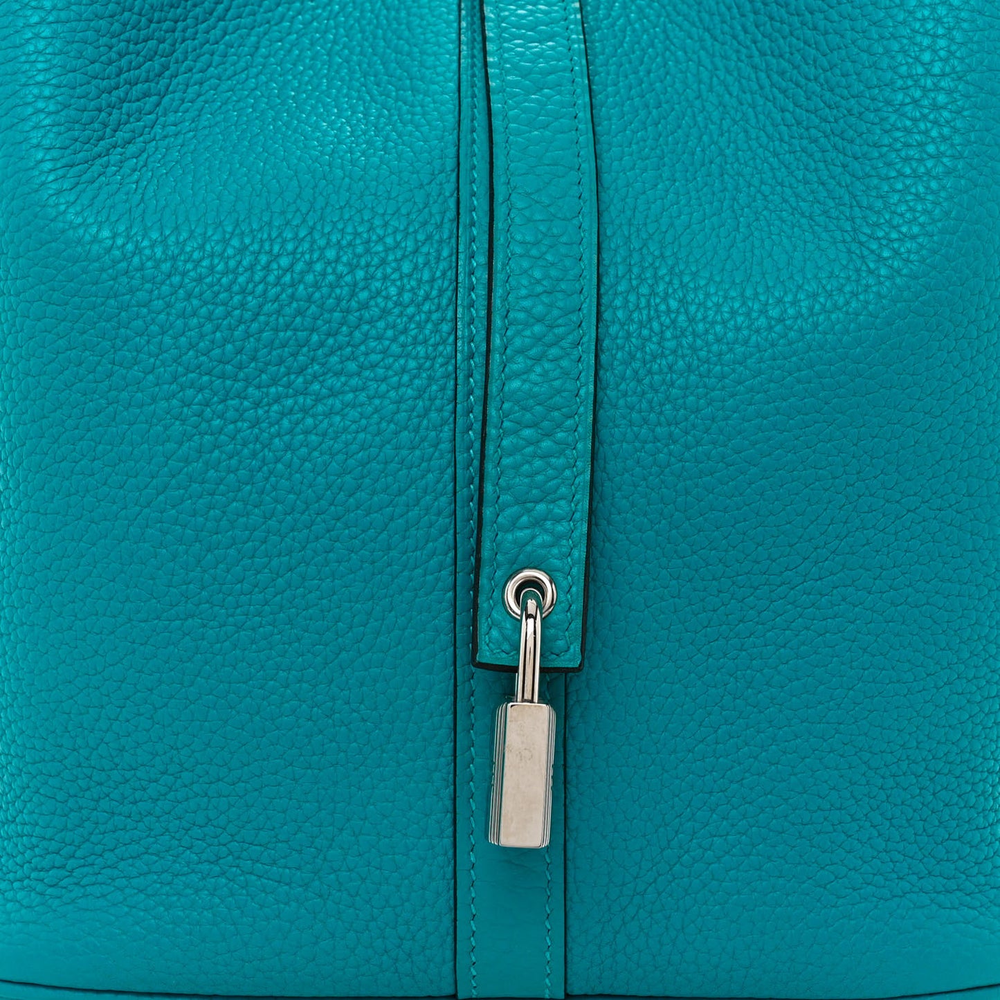 Taurillon Clemence Picotin Lock 26 GM Turquoise