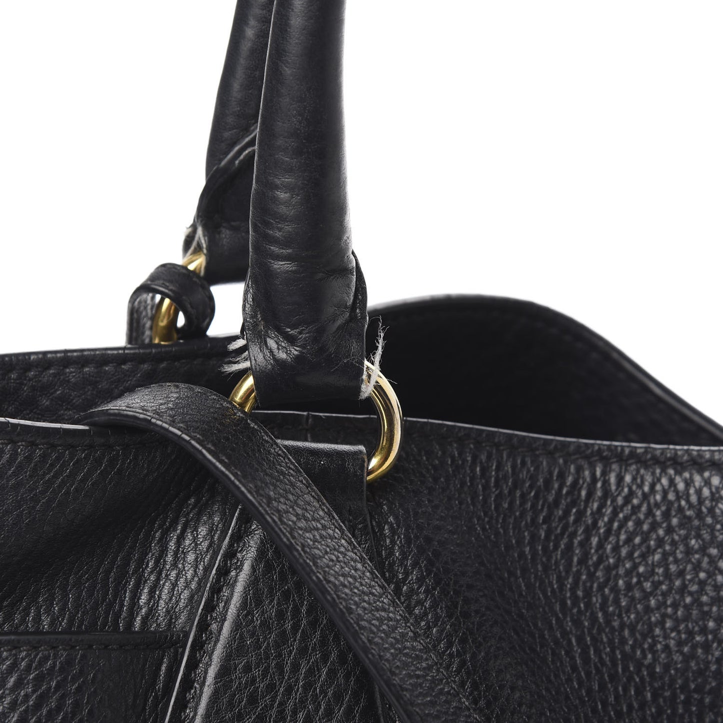 Vitello Daino Side Pocket Tote Black