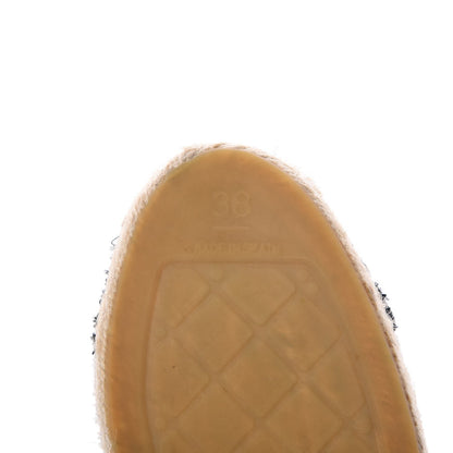 Chanel Terry Cloth CC Espadrilles 38 Silver Black 8 of 12