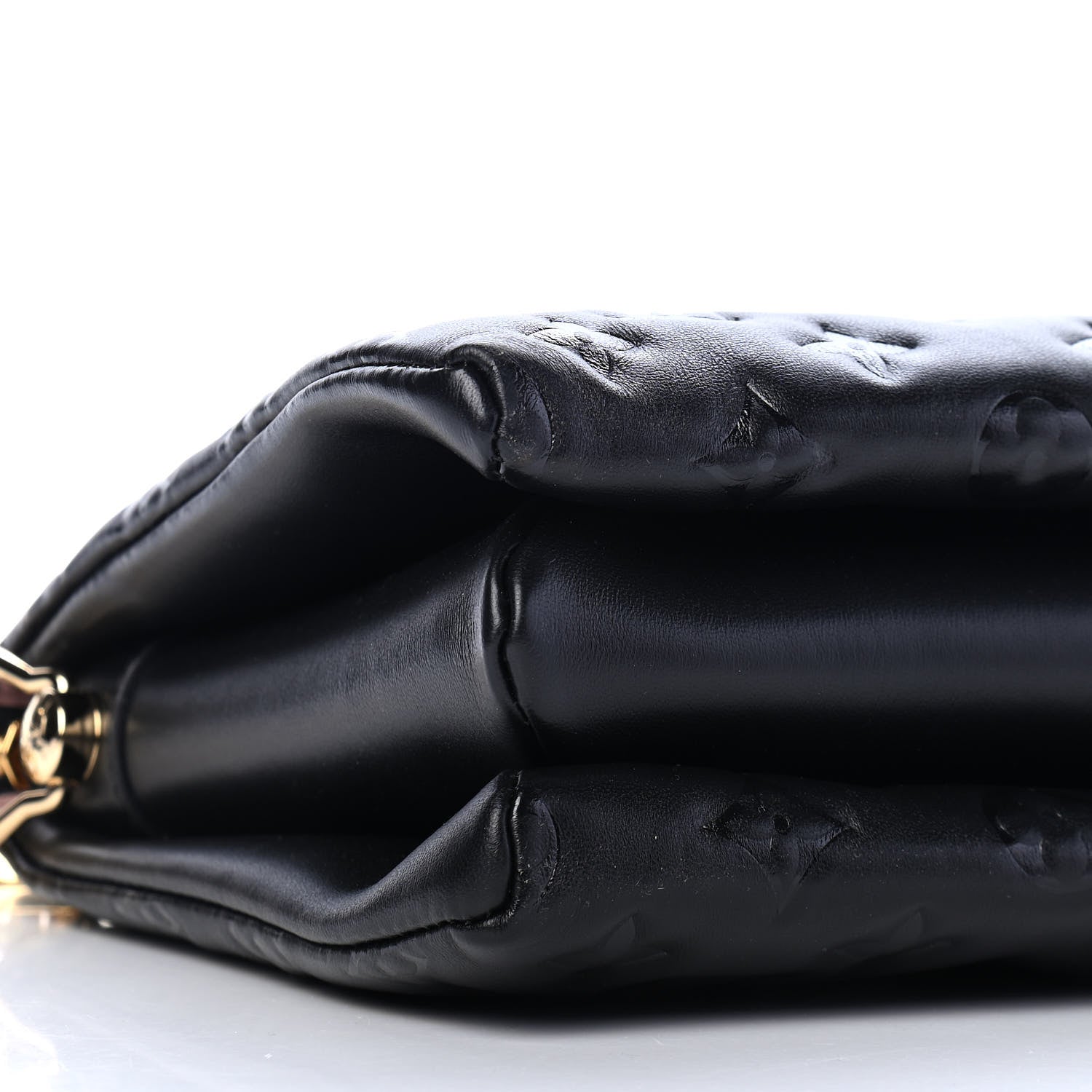 Louis Vuitton Lambskin Embossed Monogram Coussin PM Black 8 of 9
