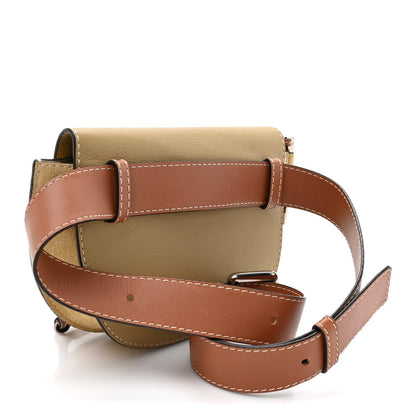 Loewe Calfskin Suede Gate Belt Bag Gold Tan 3 of 7