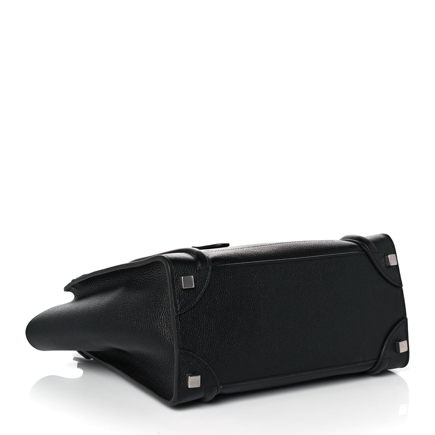 Celine Drummed Calfskin Micro Luggage Black 3 of 8