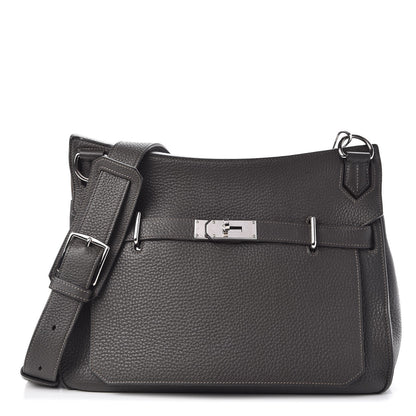 Hermes Taurillon Clemence Bicolor Jypsiere 34 Ardoise Gris Tourterelle 1 of 12