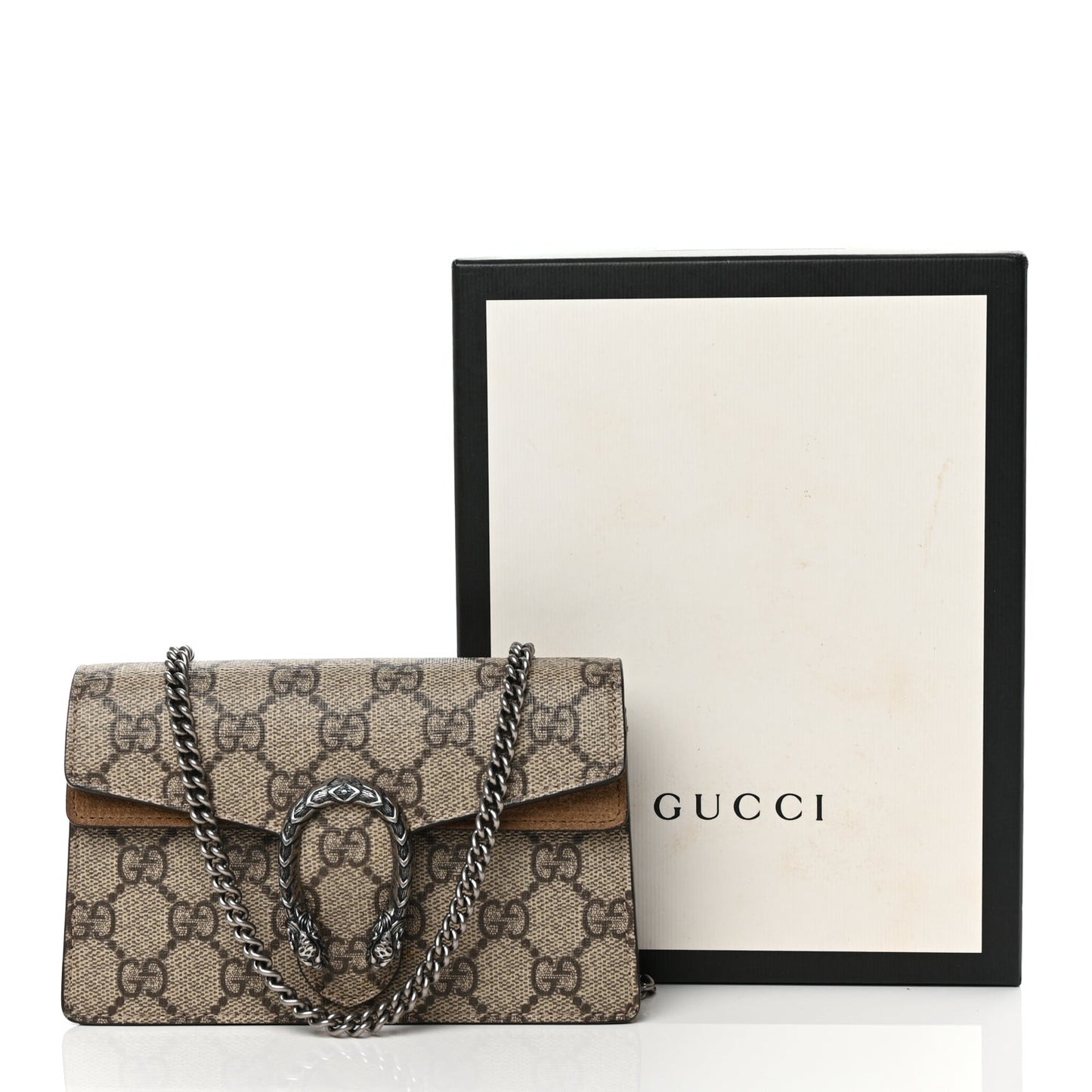 GG Supreme Monogram Super Mini Dionysus Shoulder Bag Taupe