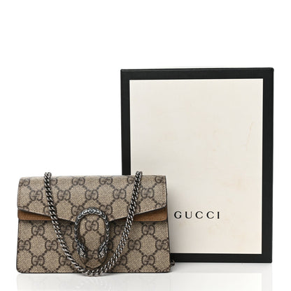 Gucci GG Supreme Monogram Super Mini Dionysus Shoulder Bag Taupe 10 of 10