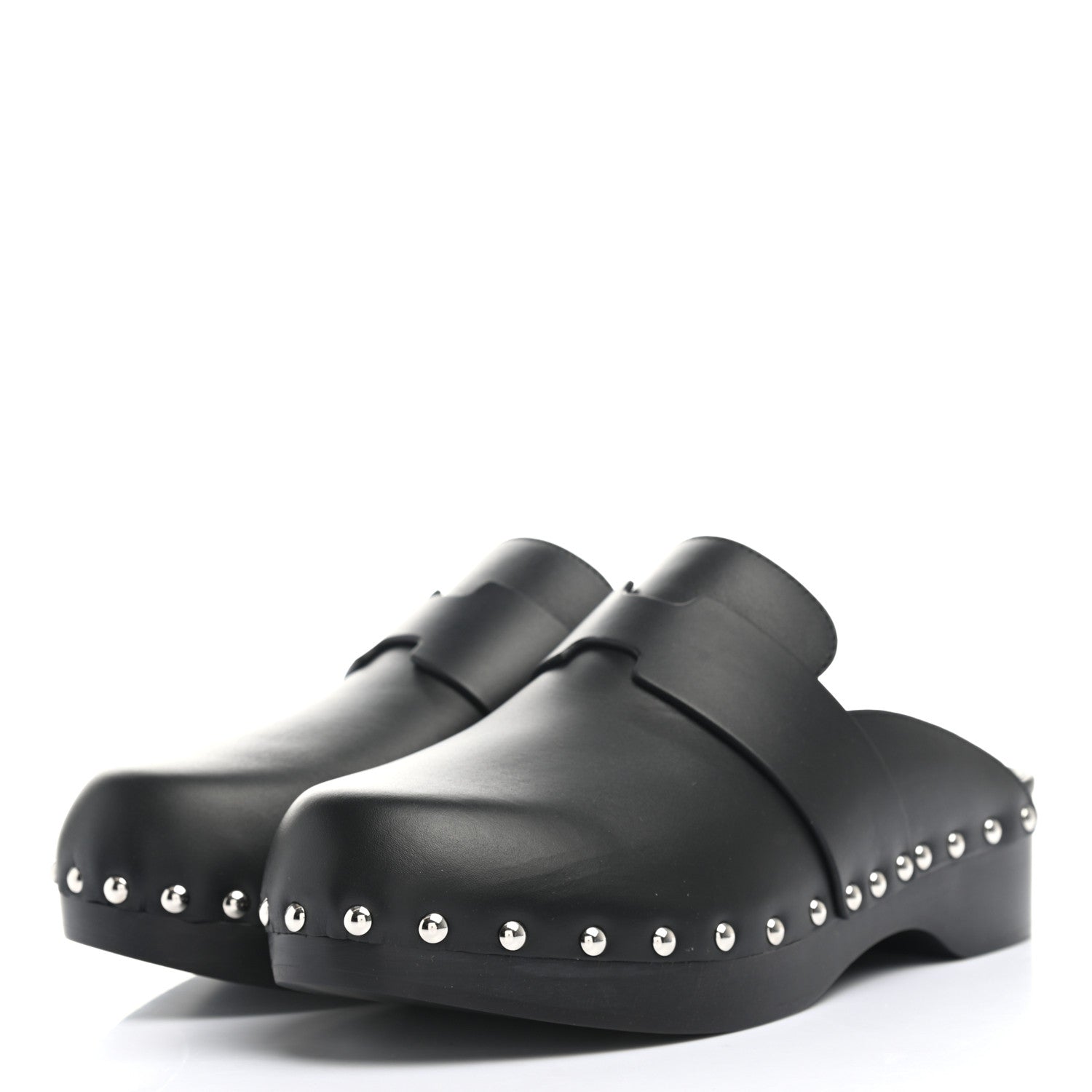 Hermes Calfskin Calya Mules 37 Black 3 of 9
