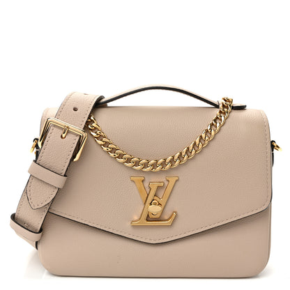 Louis Vuitton Grained Calfskin Lockme Oxford Greige 1 of 9