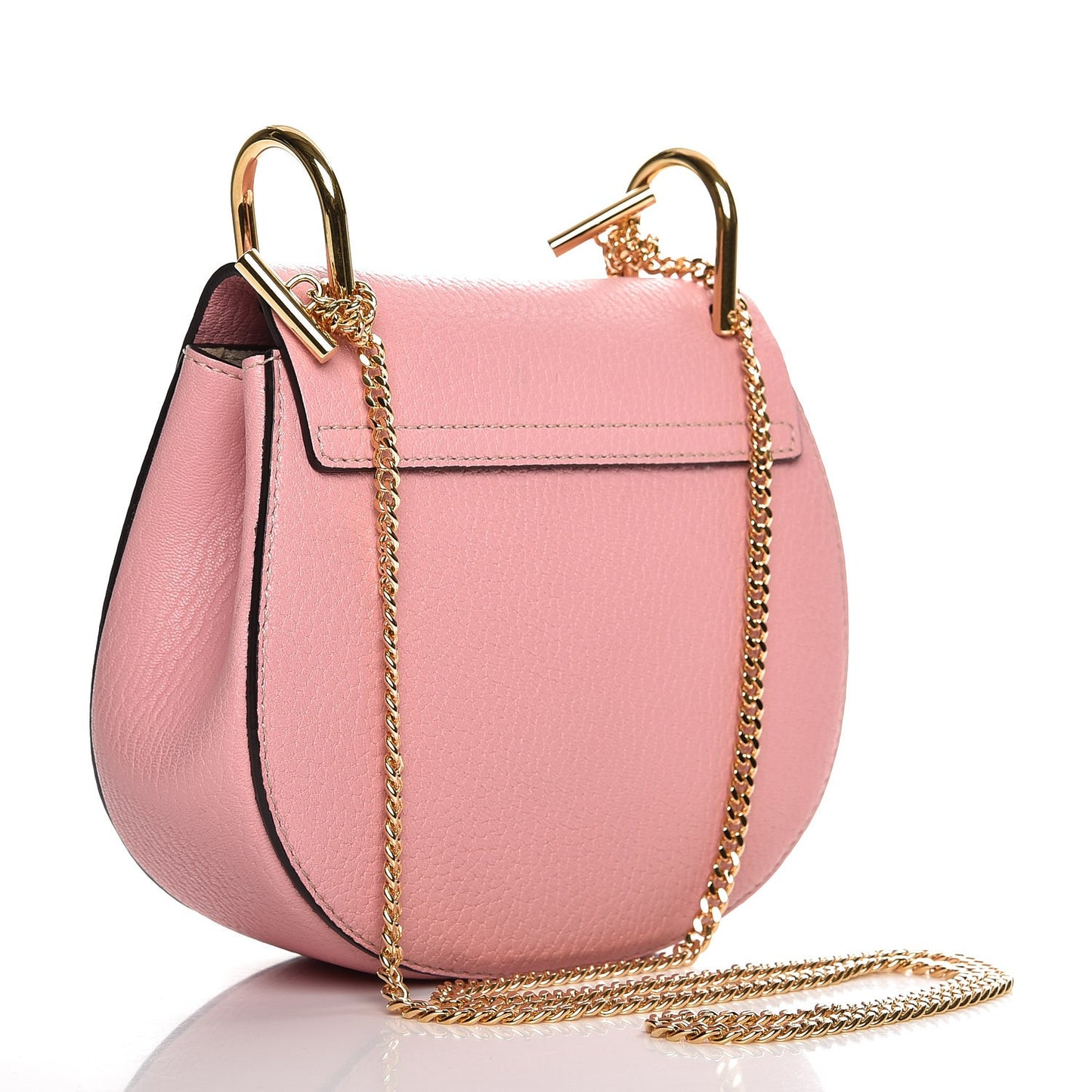 Grained Lambskin Mini Drew Shoulder Bag Washed Pink