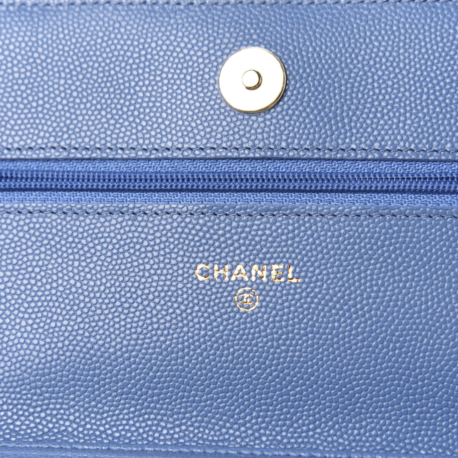 Chanel Caviar Quilted Wallet On Chain WOC Blue 6 of 12