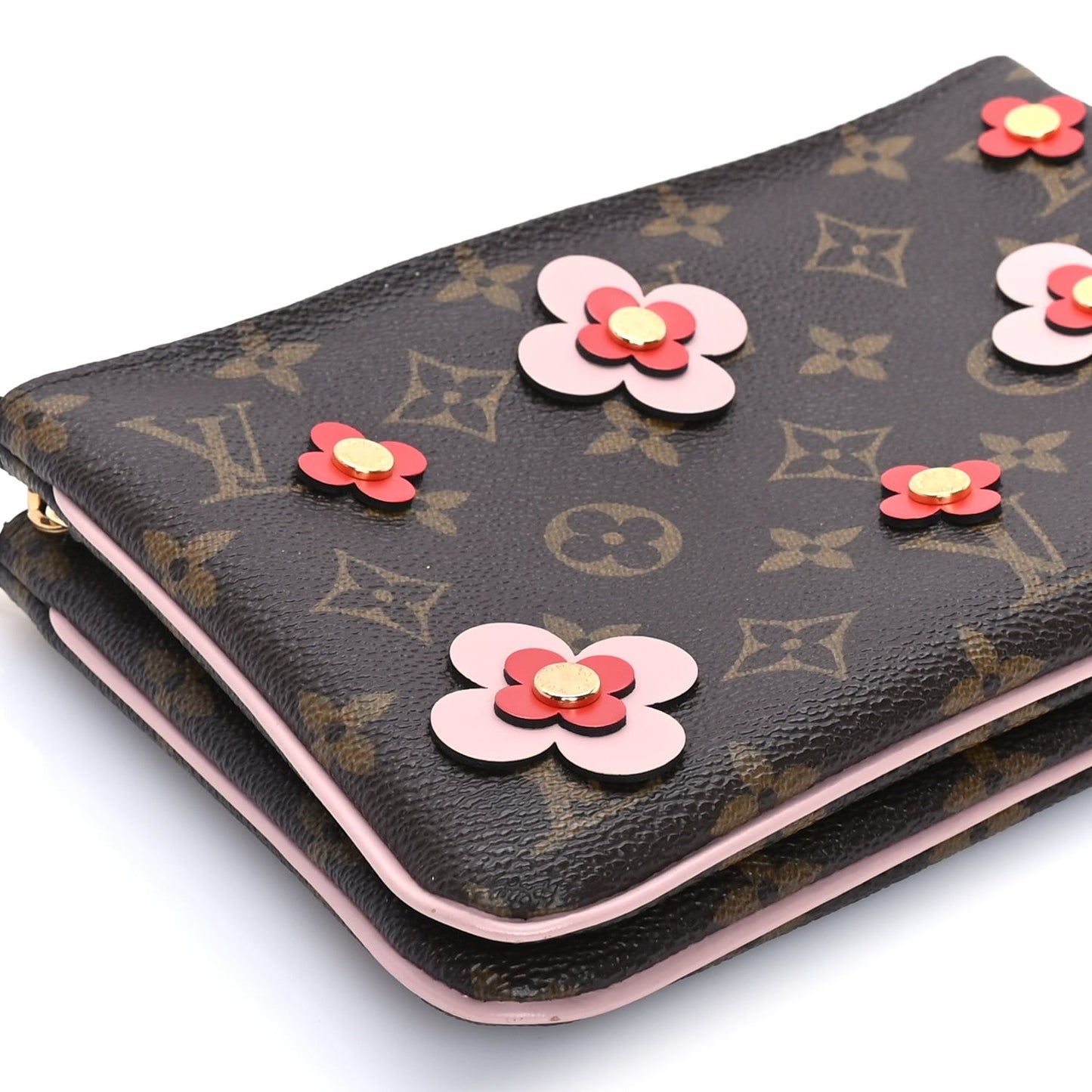 Monogram Blooming Flowers Double Zip Pochette