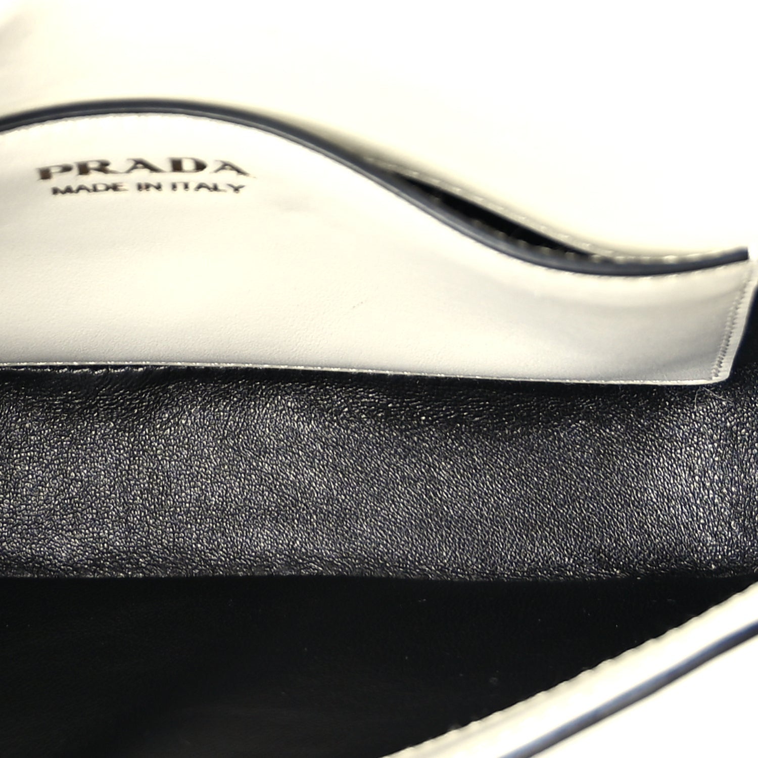 Prada Box Calfskin Triangle Embleme Flap Shoulder Bag  White 4 of 8