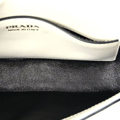 Prada Box Calfskin Triangle Embleme Flap Shoulder Bag  White 4 of 8